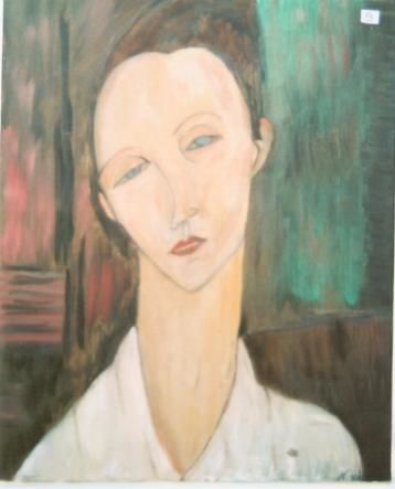 Peinture intitulée "Femme à l'écoute" par Nadine Poidevin, Œuvre d'art originale