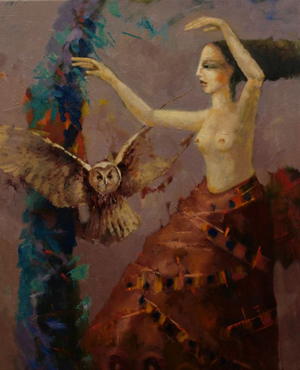 Painting titled "Dance" by Shamil Nadrov, Original Artwork, Oil