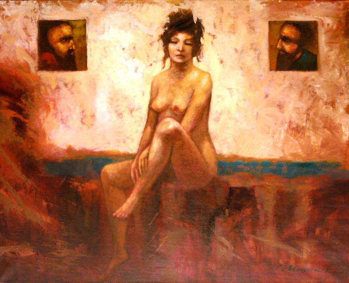 Peinture intitulée "Susanna" par Shamil Nadrov, Œuvre d'art originale, Huile