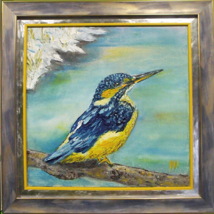 Malerei mit dem Titel "Earthy fisherman" von Nadezhda Ivanova, Original-Kunstwerk, Öl