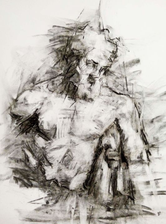 Drawing titled "Of the Greeks, the…" by Nagia Chrisanthacopoulou, Original Artwork