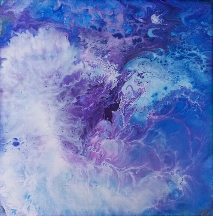 Peinture intitulée "Créature de l'eau IV" par Nahalah, Œuvre d'art originale, Acrylique