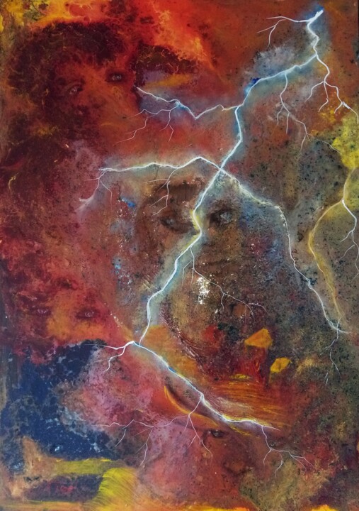 Pintura intitulada "Storm I" por Nahalah, Obras de arte originais, Acrílico