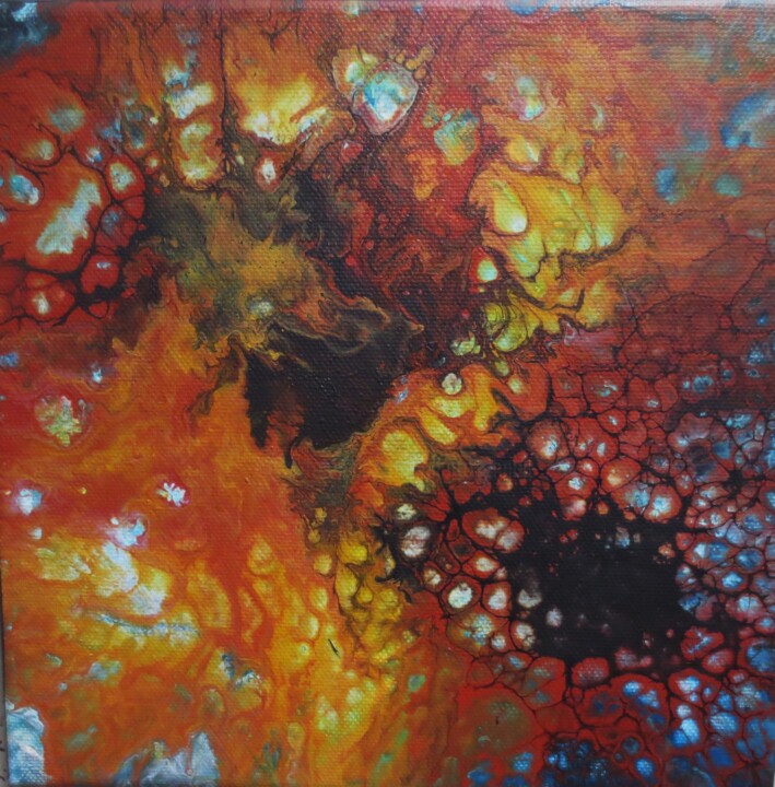 Painting titled "Interstice" by Nahalah, Original Artwork, Acrylic