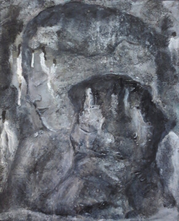Pintura intitulada "Etres de cendre" por Nahalah, Obras de arte originais, Acrílico