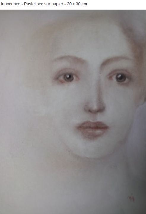 Zeichnungen mit dem Titel "INNOCENCE" von N   A    I   L   I, Original-Kunstwerk, Pastell