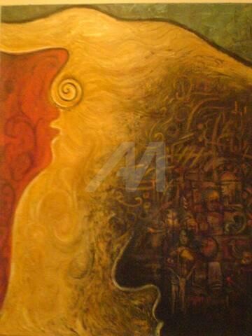 Peinture intitulée "tn.jpg" par Najla, Œuvre d'art originale,