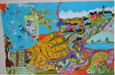 Peinture intitulée "brasil 2009 - naif -" par Namiro, Œuvre d'art originale