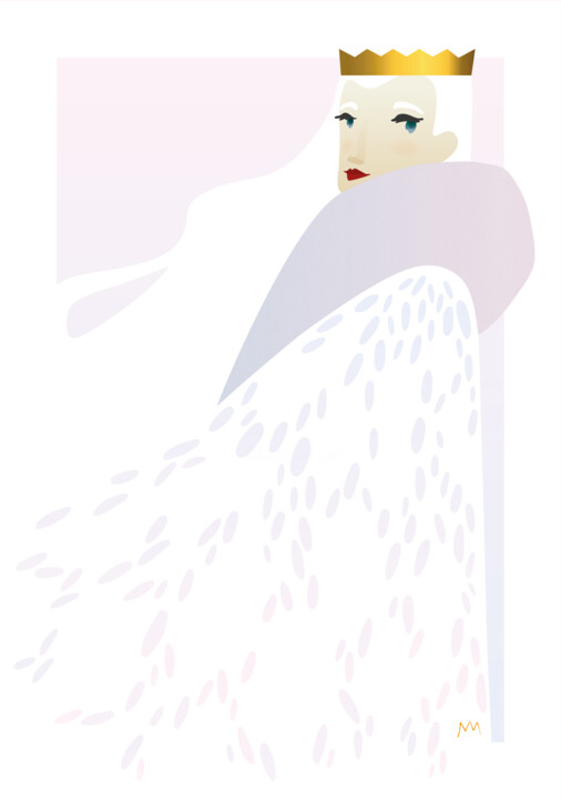 Arte digital titulada "Reina de las nieves" por Nana Nimbus, Obra de arte original, Trabajo Digital 2D