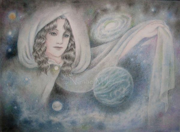 Dessin intitulée "Planetary Guardian…" par Nanae Miller, Œuvre d'art originale, Autre