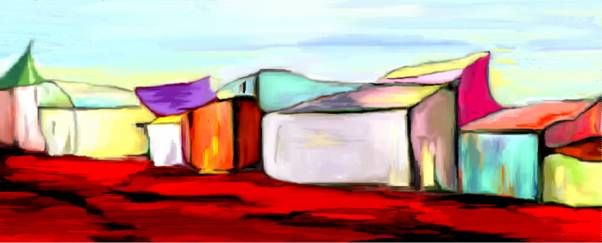 Painting titled "Orilla" by Nana Tonkin, Original Art,