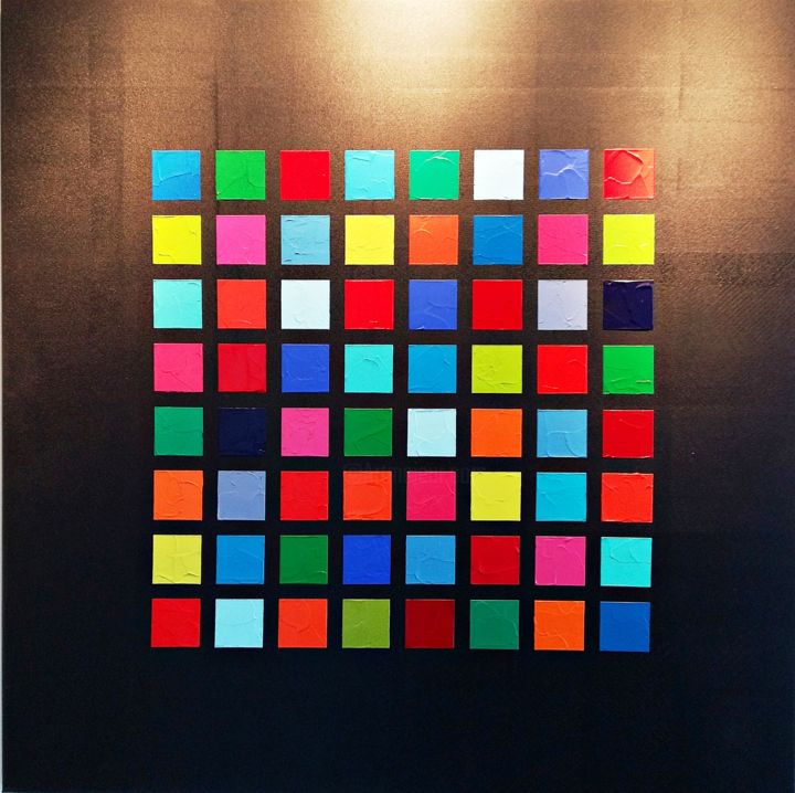Painting titled "Cubic" by Nancy Aillery, Original Artwork, Acrylic