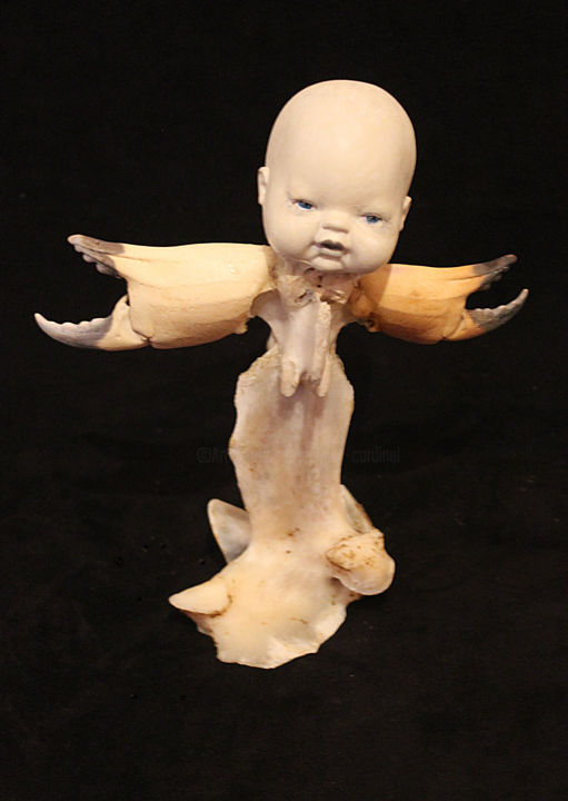 Escultura intitulada "Bébé Cancer" por Nancy Cardinal, Obras de arte originais, Média Mixtas