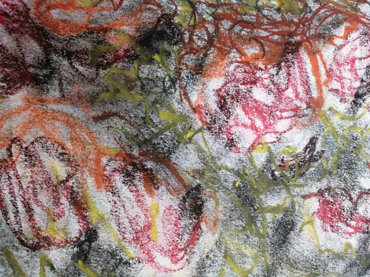 Drawing titled "pastel sur papier 2…" by Nancy Krief, Original Artwork, Pastel