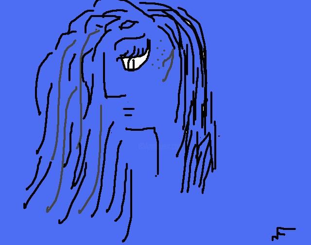 blue girl2 - Painting ©2012 by Nancy Forever -
Portraiture, hand signed original