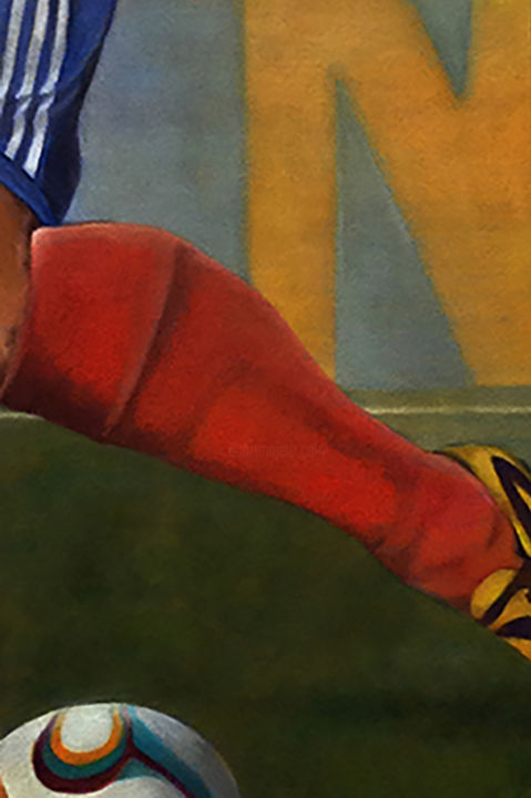 Peinture intitulée "Série-futebol-lanca…" par Jesus Valentino, Œuvre d'art originale, Huile
