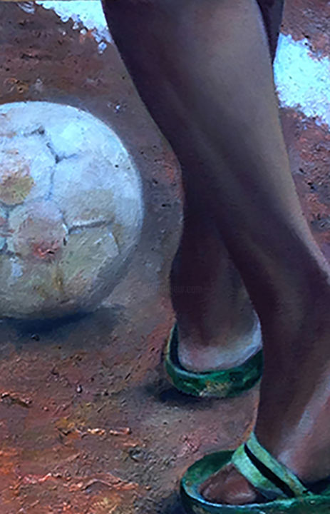 Peinture intitulée "Série-futebol-camin…" par Jesus Valentino, Œuvre d'art originale, Huile
