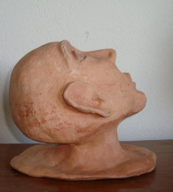 Sculpture titled "El observador" by Nancy Ordoñez  Del Villar, Original Artwork, Ceramics