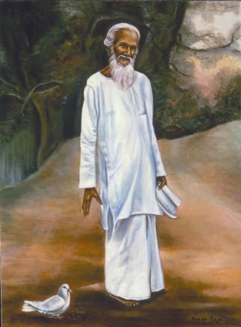 Painting titled "Santone di Ceylon" by Nanda Rago, Original Artwork