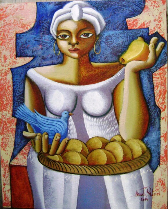 Pittura intitolato "bai.jpg" da Nando Ribeiro, Opera d'arte originale
