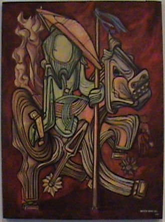 Painting titled "Don Quixote Mirím" by Ronald Costa, Original Artwork