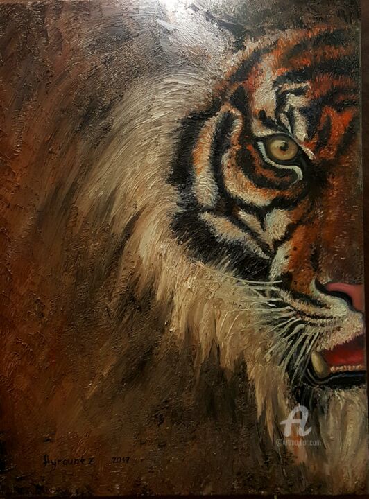 Peinture intitulée "Tigre" par Nanè Ayrunts, Œuvre d'art originale