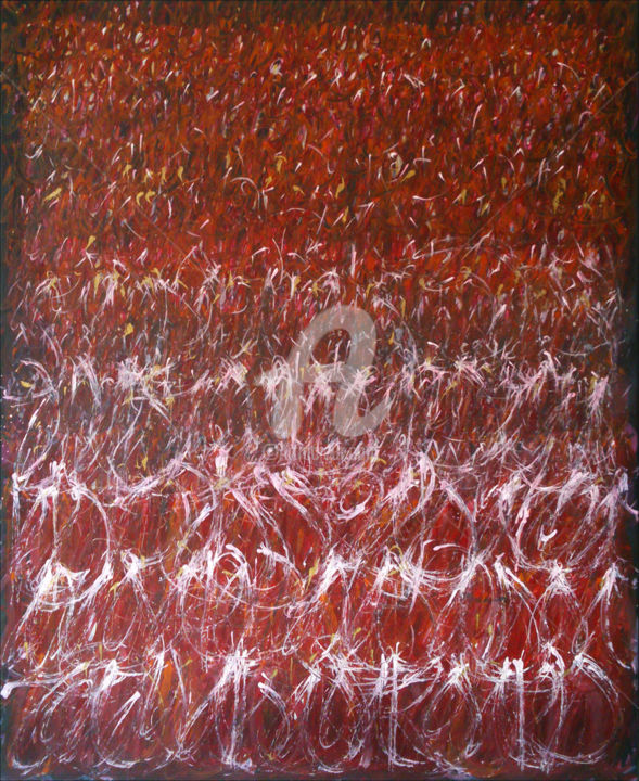 Painting titled "Pulsation,  100 x 8…" by Nanmoulin, Original Artwork, Acrylic