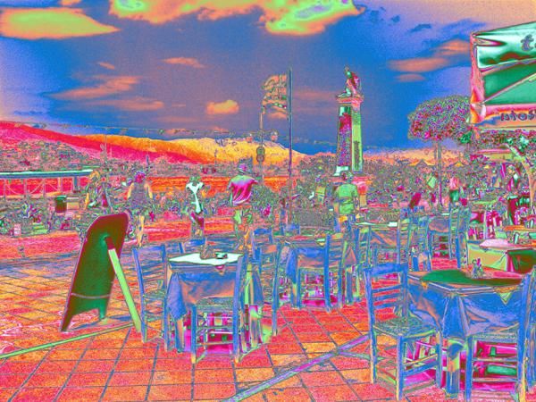 Digital Arts titled "Greek Taverna 1" by Cris Orfescu, Original Artwork