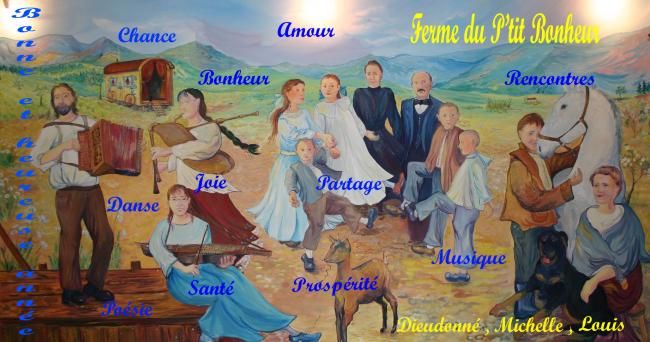 Painting titled "le ptit bonheur vou…" by Nanou, Original Artwork