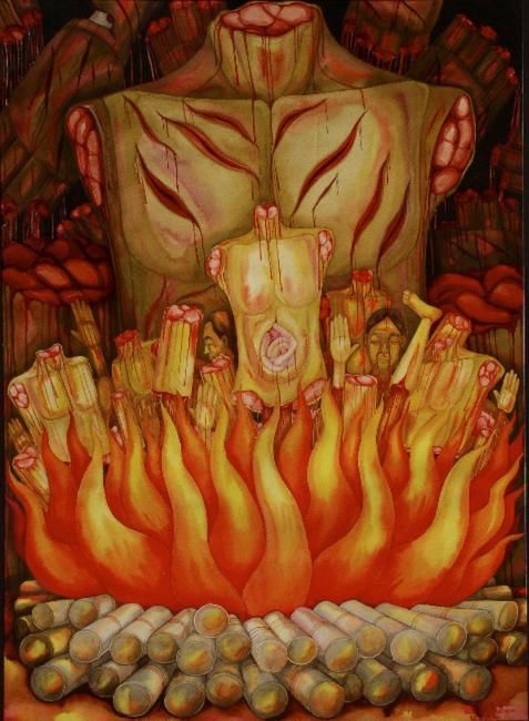 Pittura intitolato "Torture 3" da Nantana, Opera d'arte originale
