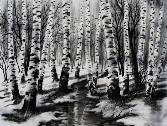 Картина под названием "trees.jpg" - Nanuka Barkalaia, Подлинное произведение искусства