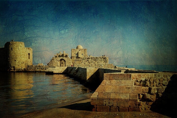 Fotografia zatytułowany „Sidon Sea Castle” autorstwa Naoki Takyo, Oryginalna praca, Fotografia cyfrowa
