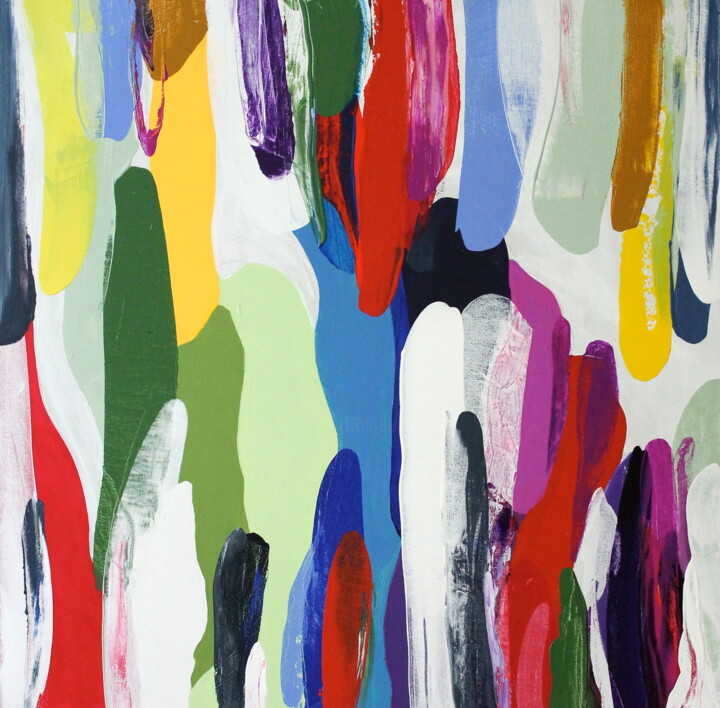 Картина под названием "Field of Color IX" - Naoko Paluszak, Подлинное произведение искусства, Акрил Установлен на Деревянная…