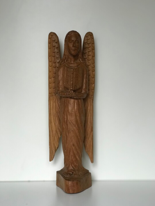 Sculpture intitulée "Angels" par Nara Meneses, Œuvre d'art originale, Bois