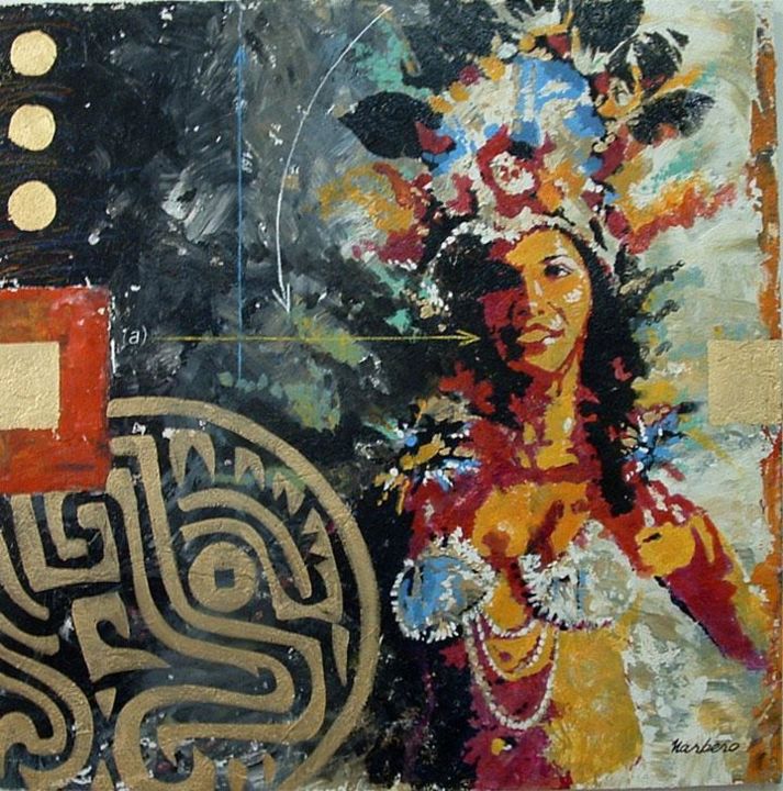 Pintura titulada "Tereza (Brasil)" por Narbero, Obra de arte original,