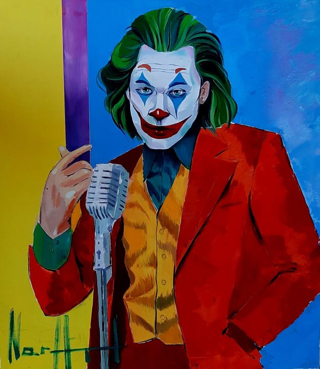 Картина под названием "Joker (70x80cm, oil…" - Narek Jaghacpanyan, Подлинное произведение искусства, Масло Установлен на Дер…
