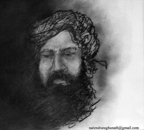 Disegno intitolato "Charcoal on paper" da Narendraraghunath, Opera d'arte originale