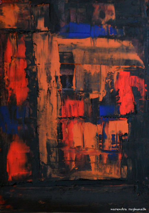 Painting titled "shivajinagar" by Narendraraghunath, Original Artwork