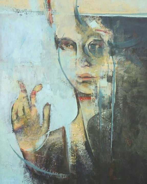 Картина под названием "Untitled" - Narges Maleki, Подлинное произведение искусства, Акрил
