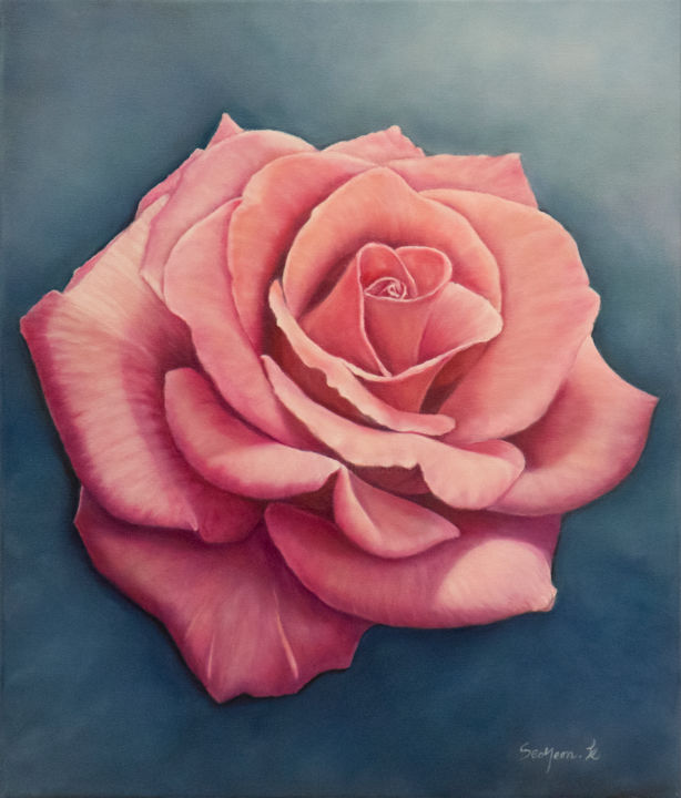 Painting titled "Memory of Rose" by Seoyeon Kim, Original Artwork, Oil