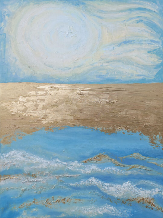 Картина под названием "Sunrise" - Narine Vardanyan (Narin), Подлинное произведение искусства, Акрил Установлен на Деревянная…