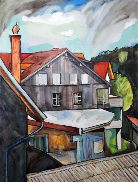 Painting titled "Ruswihl, Germany" by Narine Grigoryan, Original Artwork