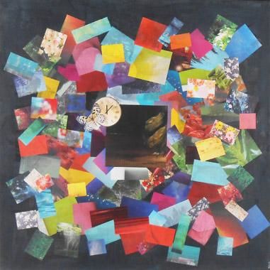 Collages intitulée "Minuit sept" par Nash, Œuvre d'art originale, Collages