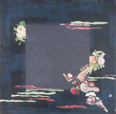 Collagen mit dem Titel "Saurai-je te séduir…" von Nash, Original-Kunstwerk