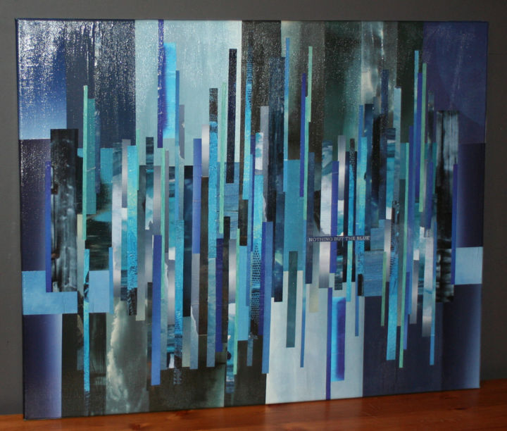 Collages intitulée "Nothing but the blue" par Nash, Œuvre d'art originale, Collages