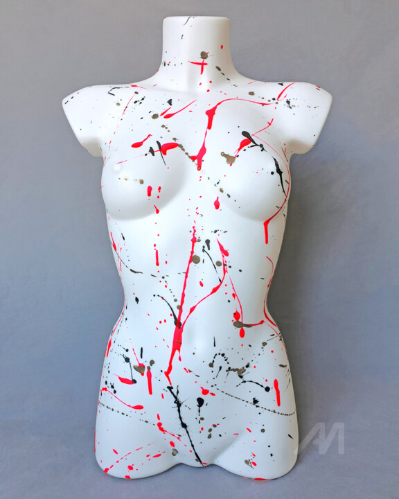 Sculpture titled "Abstracted Bod whit…" by Na$H, Original Art, Acrylic