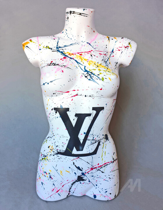 Sculpture titled "Louis Vuitton Abstr…" by Na$H, Original Artwork, Acrylic