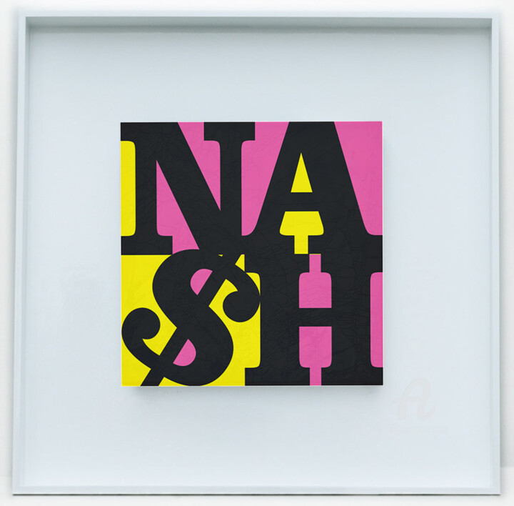 Pittura intitolato "NA$H" da Na$H, Opera d'arte originale, Acrilico Montato su Pannello di legno