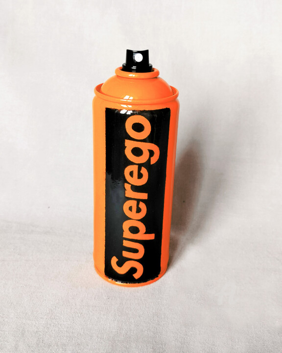Sculpture intitulée "Superego Spray Can…" par Na$H, Œuvre d'art originale, Bombe aérosol