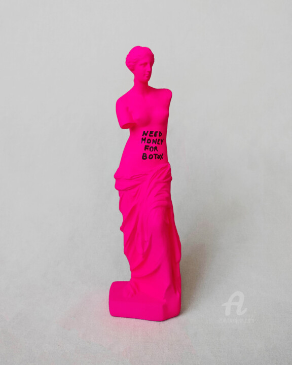 Sculpture titled "Botox Venus pink fl…" by Na$H, Original Artwork, Spray paint